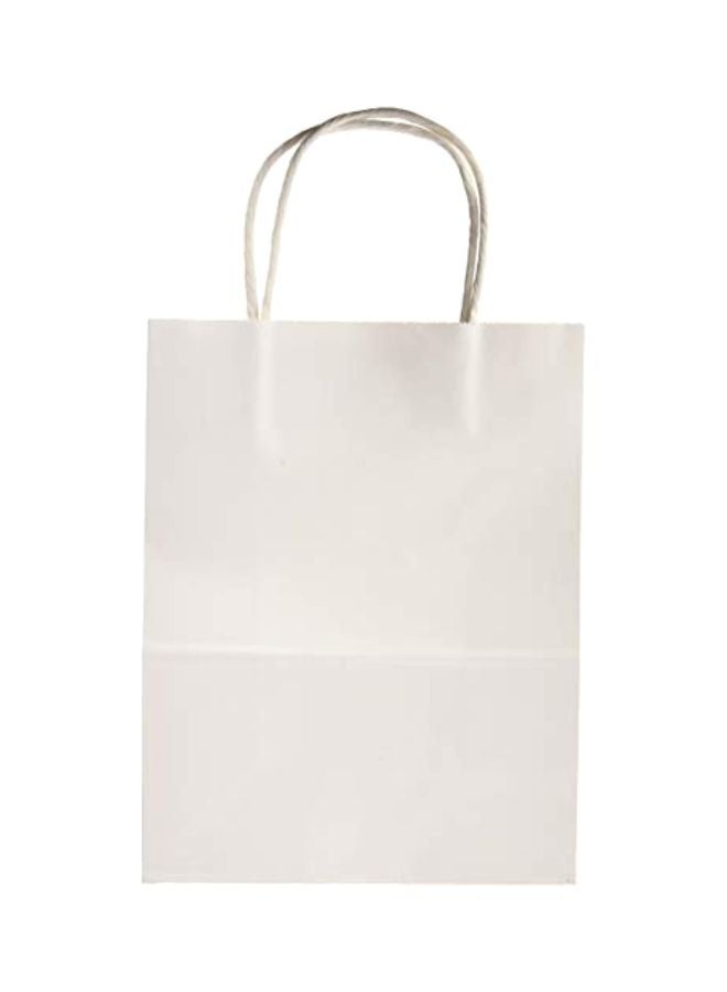 13-Piece Value Pack Paper Bag Set 4.25x8x10.25 inch White - Image 1